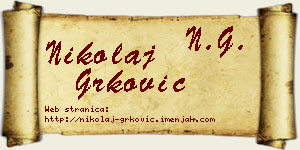 Nikolaj Grković vizit kartica